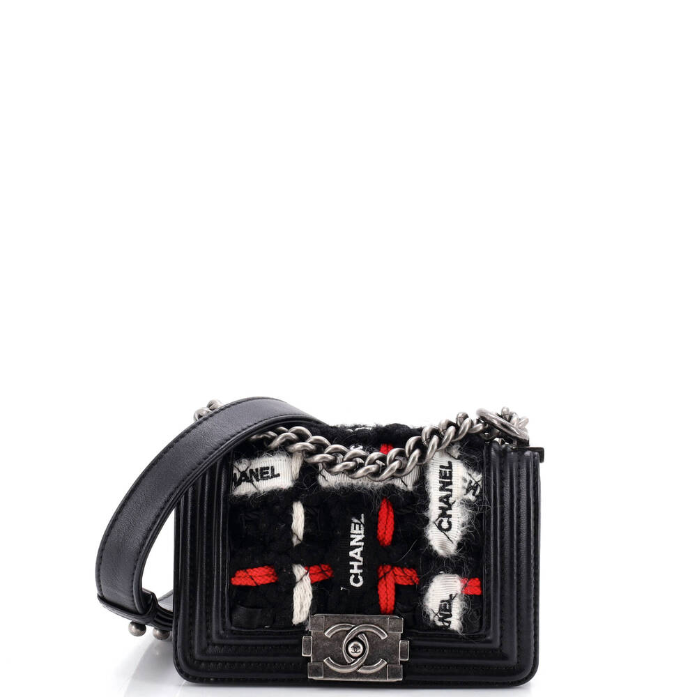 Chanel Boy Flap Bag Quilted Logo Ribbon #262207C38B